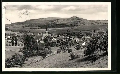 AK Poppenhausen /Rhön, Ortsansicht mit Wasserkuppe