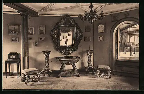 AK Wilhelmshöhe, Löwenburg Emfangszimmer d. Kurfürsten Wilhelm I. von Hessen