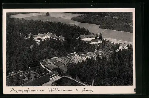 AK Planegg, Fliegeraufnahme vom Waldsanatorium