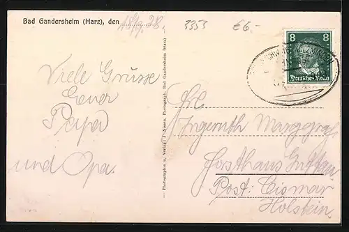 AK Bad Gandersheim /Harz, Rathaus, Münster und Abtei