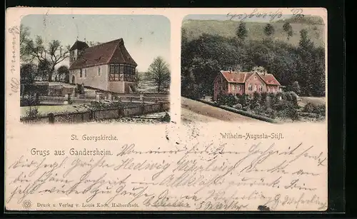AK Gandersheim, St. Georgskirche, Wilhelm-Augusta-Stift
