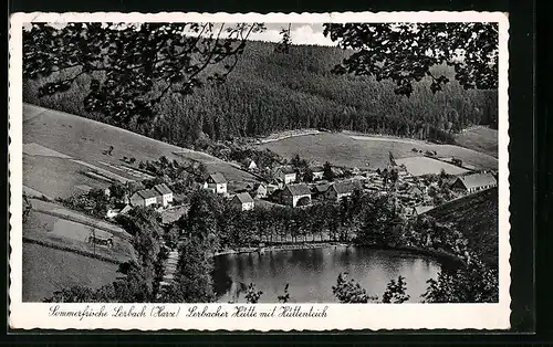 AK Lerbach /Harz, Lerbacher Hütte mit Hüttenteich