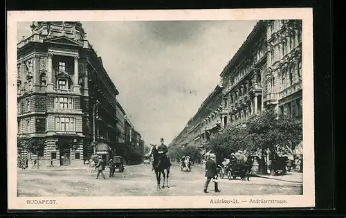 AK Budapest, Partie in der Andrássystrasse