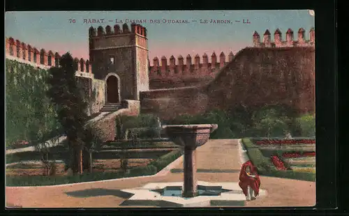 AK Rabat, La Casbah des Oudaias, Le Jardin