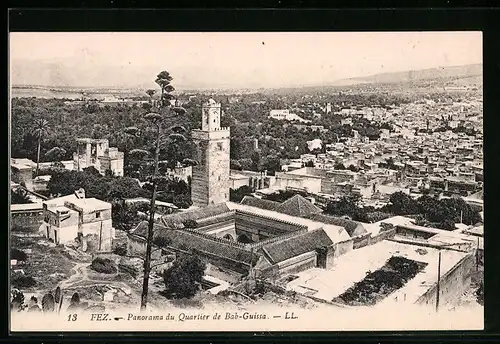 AK Fez, Panorama du Quartier de Bab-Guissa