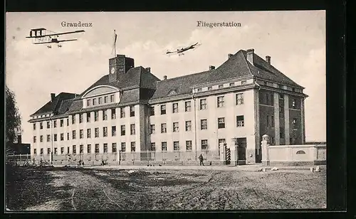 AK Graudenz, Ansicht Fliegerstation