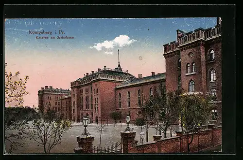 AK Königsberg i. Pr., Kaserne am Steindamm