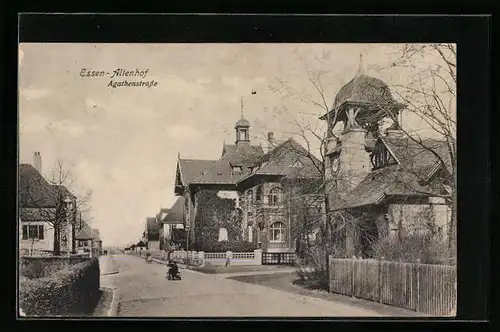 AK Essen-Altenhof, Partie in der Agathenstrasse