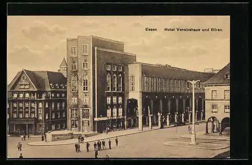 AK Essen /Ruhr, Hotel Vereinshaus und Börse