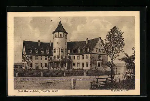 AK Bad Rothenfelde /Teutob. Wald, Partie am Weidtmanshof