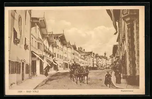 AK Bad Tölz, Partie in der Marktstrasse