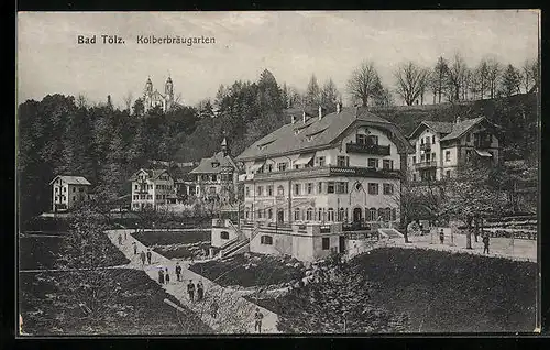 AK Bad Tölz, Hotel Gasthof Kolberbräugarten mit Anlagen