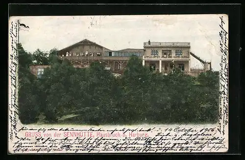 AK Hamburg-Harburg, Sennhütte im Grünen