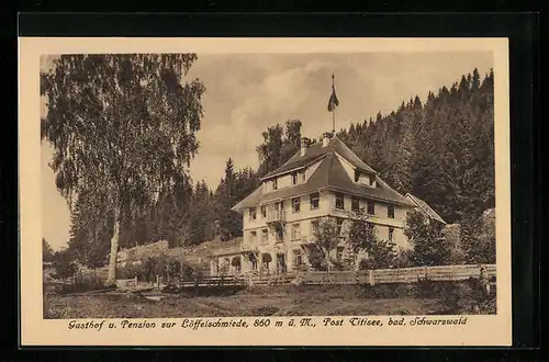 AK Titisee i. bad. Schwarzwald, Gasthof und Pension zur Löffelschmiede