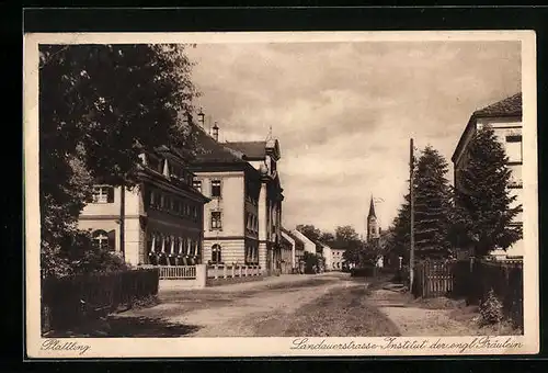 AK Plattling, Institut der englischen Fräulein in der Landauerstrasse