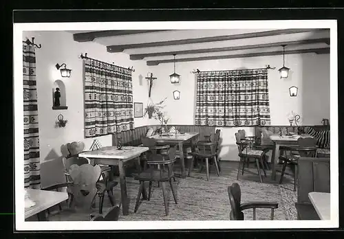 AK Reit i. Winkl, Gasthaus Klausers Weinstube, Innenansicht