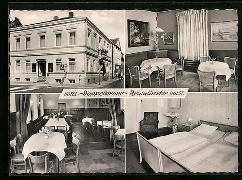 AK Neumünster /Holst., Hotel Doppelkrone, Kuhberg 3