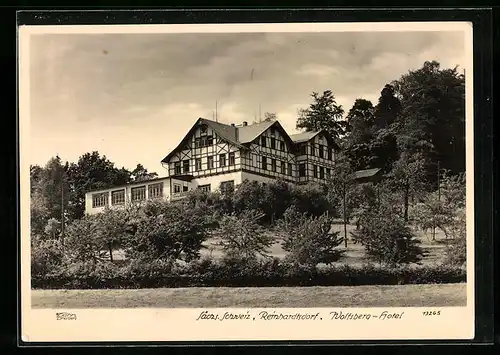 Foto-AK Walter Hahn, Dresden, Nr. 13625: Reinhardtsdorf, Wolfsberg-Hotel