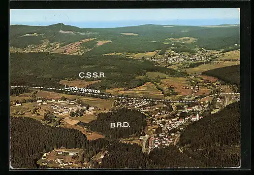 AK Eisenstein, Totalansicht mit Bayer.-Tschech. Grenze