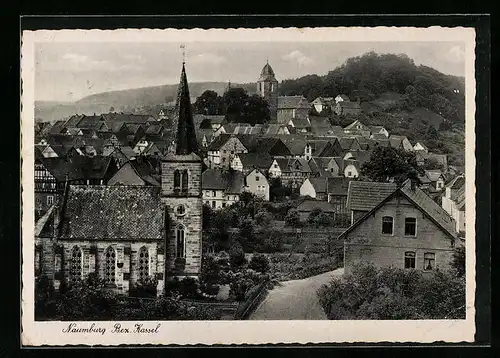 AK Naumburg / Kassel, Ortsansicht mit Kirche