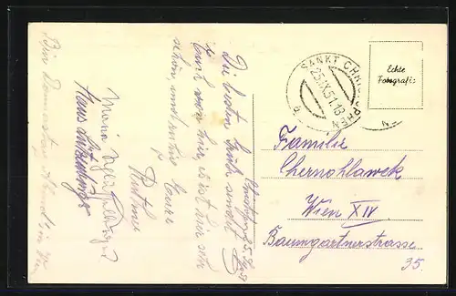 AK St. Christophen /Westbahn, Ortsansicht aus der Vogelschau