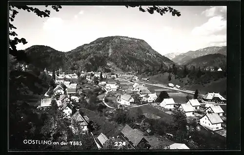 AK Göstling /Ybbs, Ortsansicht mit Bergen