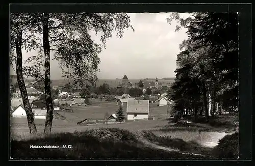 AK Heidenreichstein, Ortsansicht mit Waldweg