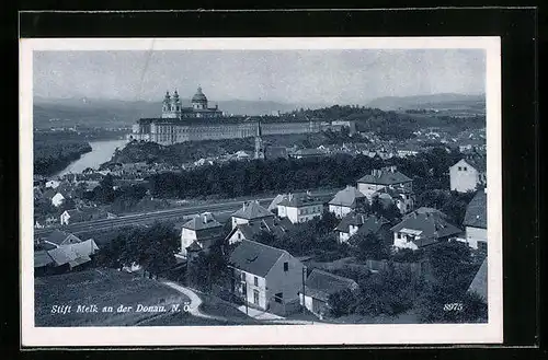 AK Melk /Donau, Ortsansicht mit Stift