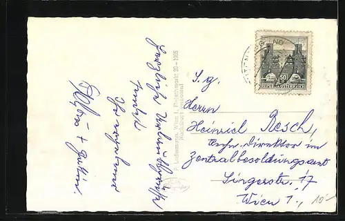 AK Lichtenegg, Gesamtansicht bei bedecktem Himmel