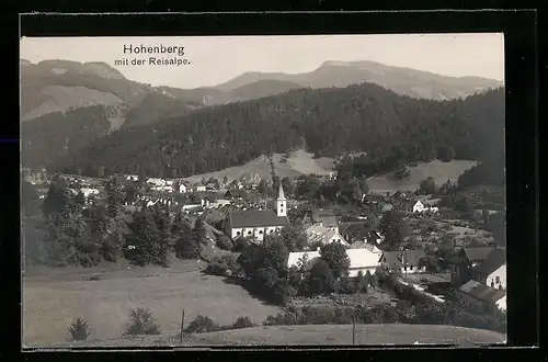 AK Hohenberg, Ortsansicht mit Reisalpe