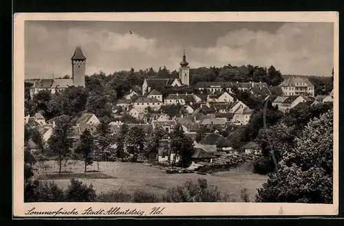 AK Stadt Allentsteig, Teilansicht mit Kirchen