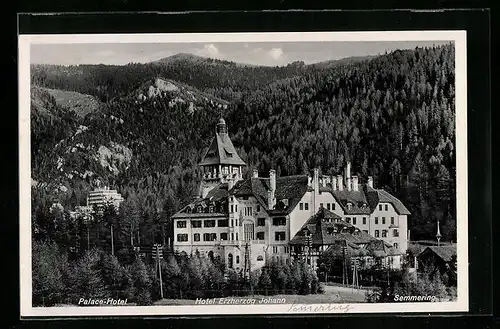 AK Semmering, Palace-Hotel, Hotel Erzherzog Johann