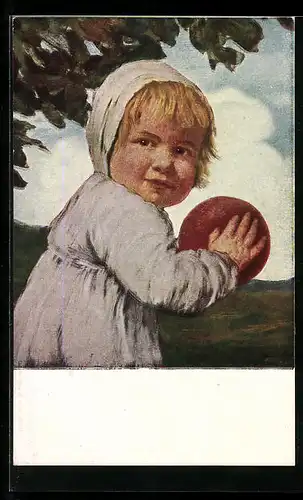 Künstler-AK Ludwig von Zumbusch: Kind mit dem Ball