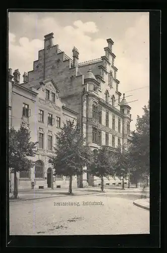 AK Braunschweig, Strassenpartie an der Reichsbank