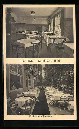 AK Koblenz, Hotel und Pension Eis, Innenansicht