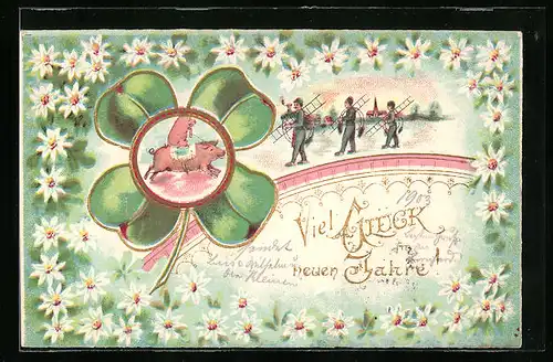 AK Schornsteinfeger, Kleeblatt und Glücksschwein