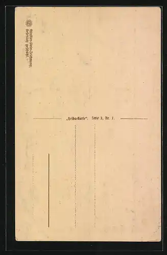 Steindruck-AK Heidelberg, Ortsansicht mit Burg