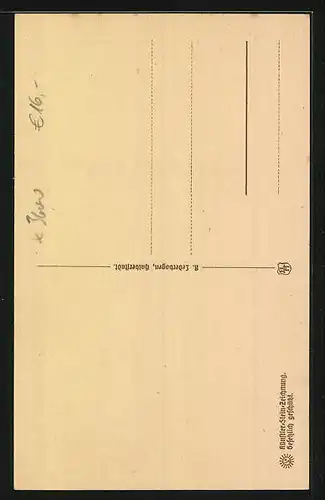 Steindruck-AK Halberstadt, Landgericht u. Eyke v. Repkow Denkmal