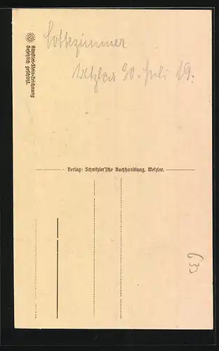 Steindruck-AK Wetzlar, Partie am Loffehaus