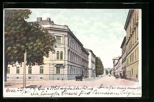 AK Graz, Partie in der Elisabeth-Strasse