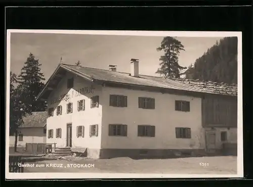 AK Stockach, Gasthof zum Kreuz, Strassenansicht