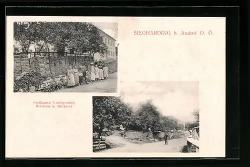 AK Siegharding b. Andorf, Ferdinand Kalchgrubers Binderei und Bäckerei