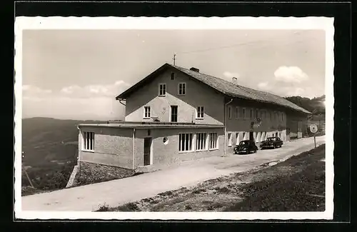 AK Langfurt / Bayr. Wald, Pension und Gasthof mit Metzgerei Jos. Ranzinger a. Fusse des Brotjacklriegel