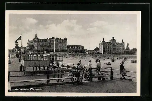 AK Zinnowitz / Usedom, Strandpartie