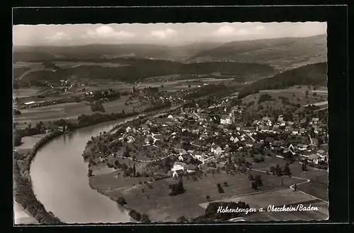 AK Hohentengen am Hochrhein, Ortsansicht aus der Vogelschau