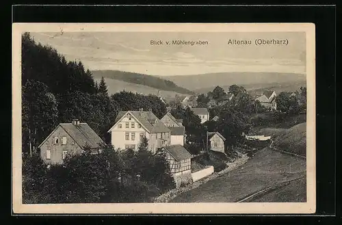 AK Altenau / Harz, Blick vom Mühlengraben
