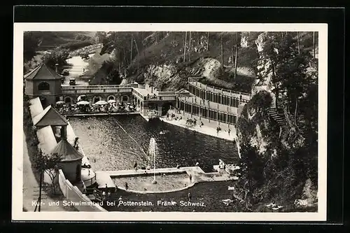 AK Pottenstein / Fränk. Schweiz, Kur- und Schwimmbad