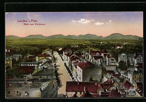 AK Landau / Pfalz, Blick vom Kirchturm