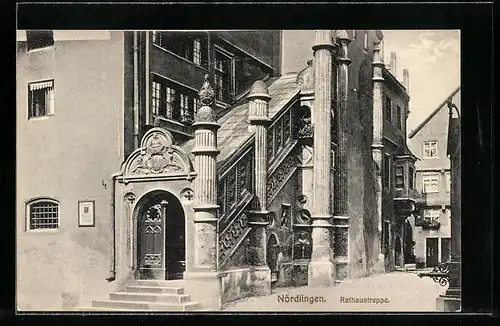 AK Nördlingen, Rathaustreppe
