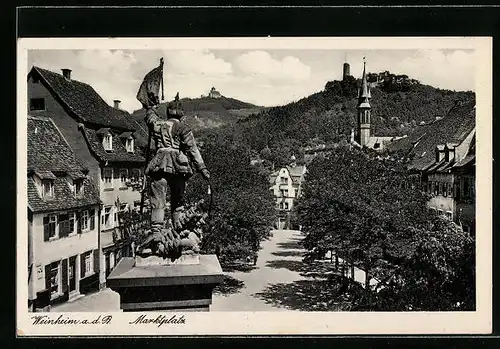 AK Weinheim a. d. B., Marktplatz